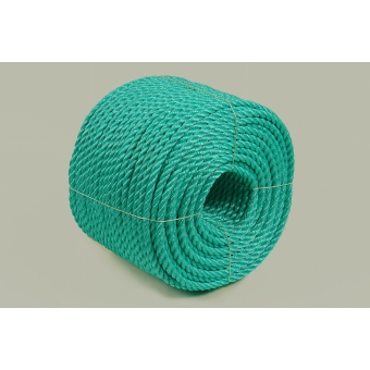 Канат полистиловый крученый 3-х прядный 20 мм. бухта 220м. (зеленый)