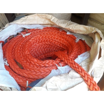 Канат швартовый полистиловый 12-ти прядный плетеный 52 мм. Бухта 220м. (оранжевый) 