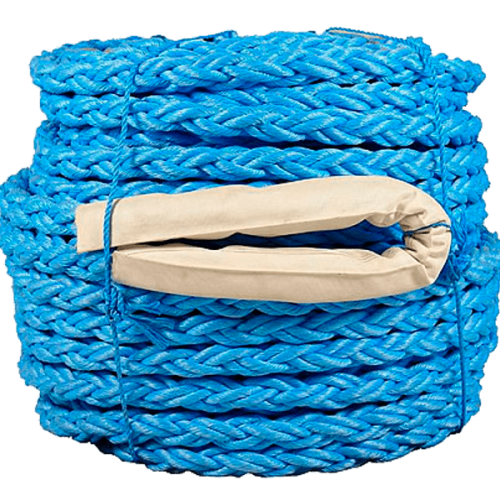 Канат швартовый полистиловый 12-ти прядный плетеный 56 мм. Бухта 220м. (синий) купить в Южно-Сахалинске с доставкой
