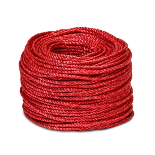 Канат полистиловый крученый 6 мм 220 м, (красный) купить в Южно-Сахалинске с доставкой