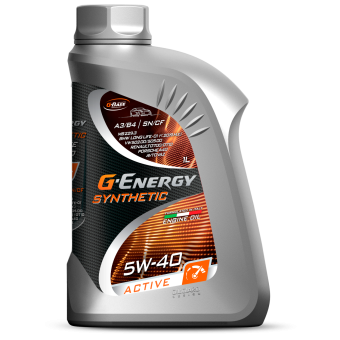 Моторное масло G-Energy Synthetic Active, 5W-40, 1 л, синтетика