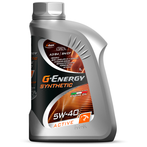 Моторное масло G-Energy Synthetic Active, 5W-40, 1 л, синтетика купить в Южно-Сахалинске с доставкой