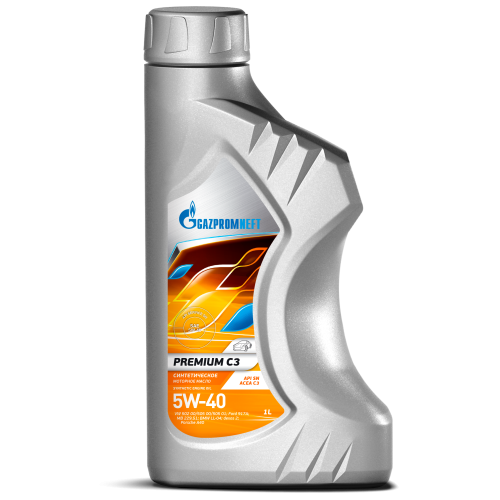 Моторное масло Gazpromneft Premium C3, 5W-40, 1 л, синтетика купить в Южно-Сахалинске с доставкой