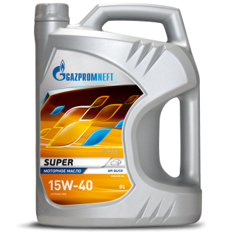 Моторное масло Gazpromneft Super, 15W-40, 5 л, минеральное