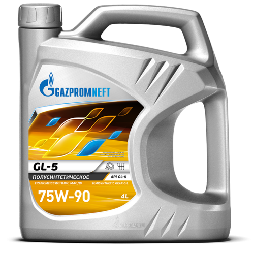 Трансмиссионное масло Gazpromneft GL-5, 75W-90, 4 л, полусинтетика купить в Южно-Сахалинске с доставкой