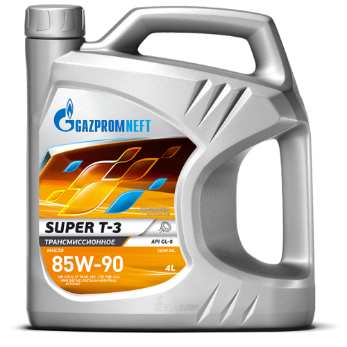 Трансмиссионное масло Gazpromneft Super T-3, 85W-90, 4 л, минеральное купить в Южно-Сахалинске с доставкой