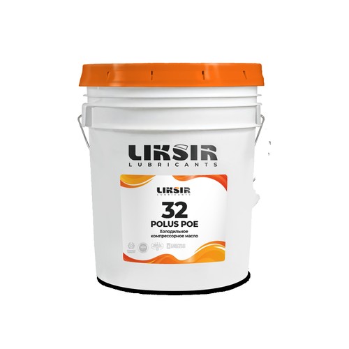 Масло для компрессоров холодильных установок Liksir Polus POE ISO 32, 20 л, синтетика купить в Южно-Сахалинске с доставкой