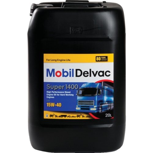 Грузовое масло Mobil Delvac Super 1400, 15W-40, 20 л, минеральное купить в Южно-Сахалинске с доставкой