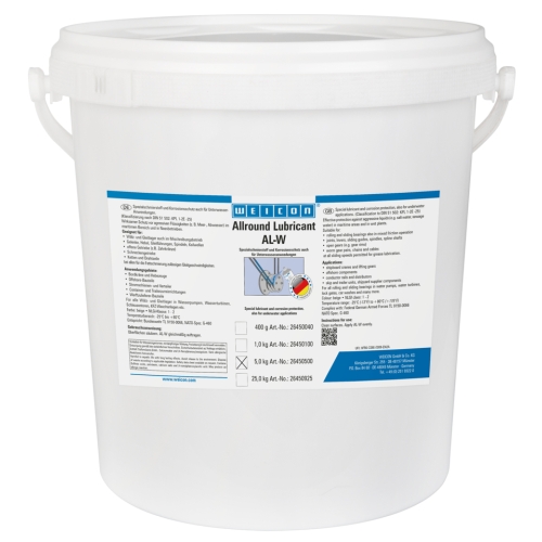 Высокоэффективная жировая смазка WEICON AL-W, 5 кг купить в Южно-Сахалинске с доставкой