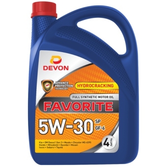 Моторное масло Devon Favorite 5W-30 SP GF-6, 1 л, синтетика