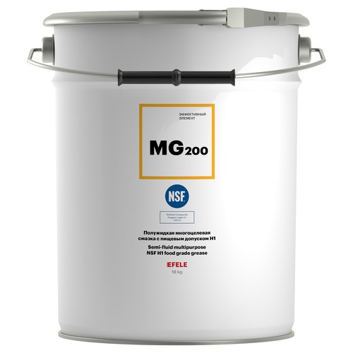 Пищевая смазка Efele MG-200 NLGI 00, 18 кг, минеральное купить в Южно-Сахалинске с доставкой
