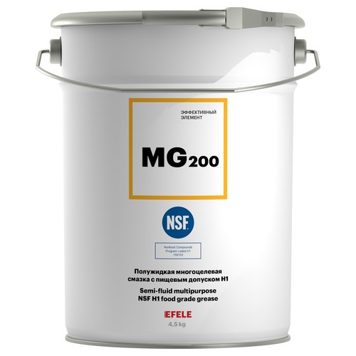 Пищевая смазка Efele MG-200 NLGI 00, 4,5 кг, минеральное купить в Южно-Сахалинске с доставкой