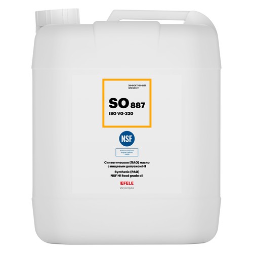 Редукторное масло Efele SO-887 ISO VG: 320, 20 л, синтетика купить в Южно-Сахалинске с доставкой