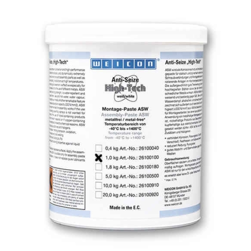 Антикоррозионная паста WEICON Anti-Seize High-Tech, 1 кг купить в Южно-Сахалинске с доставкой